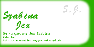 szabina jex business card